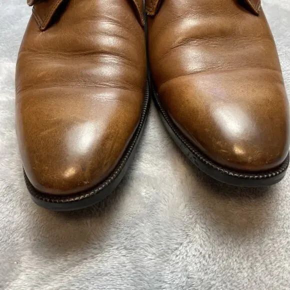 To Boot New York Monk Strap Oxford Dress‎ Shoes Mens 10 Caramel Brown Leather